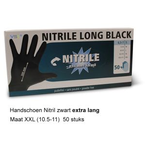 Handschoen Nitril Zwart 50-st XXL