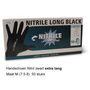 Handschoen Nitril Zwart 50-st M