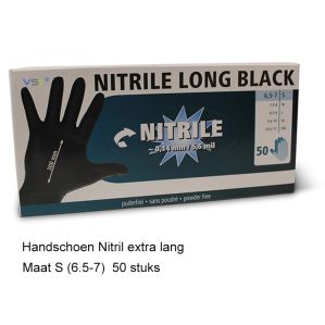 Handschoen Nitril Zwart 50-st S